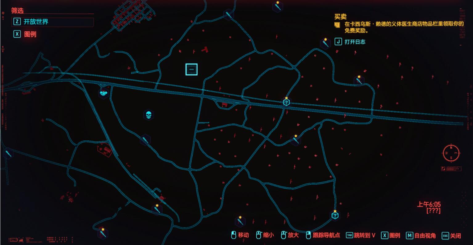 赛博朋克2077开放世界地图一览 赛博朋克2077开放世界玩法分享