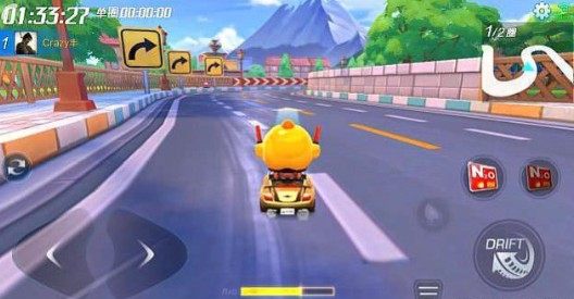 跑跑卡丁车拖漂巧过U型弯通关攻略