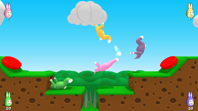 超级兔子人双人按键怎么操作?超级兔子人双人按键操作方法