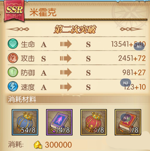 《航海王燃烧意志》鹰眼突破2材料详解