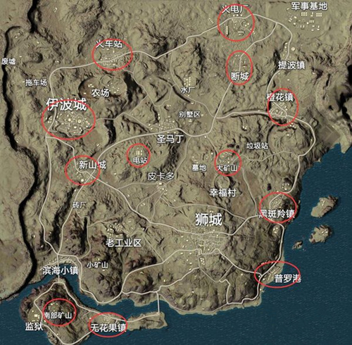 《和平精英》沙漠地图的资源分布详情介绍