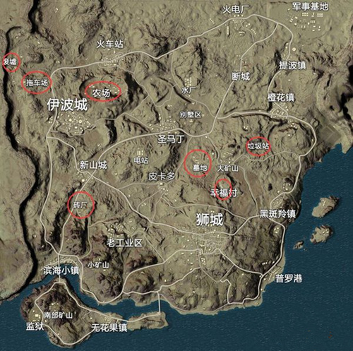 《和平精英》沙漠地图的资源分布详情介绍