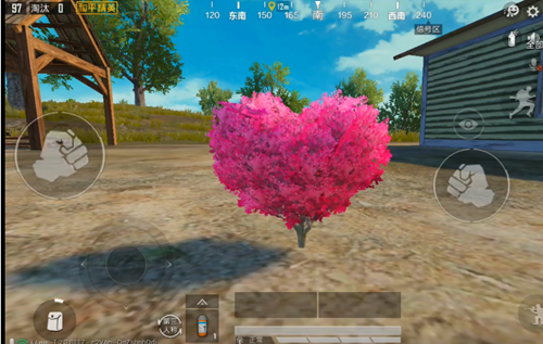 和平精英爱心树分布位置图文详细步骤