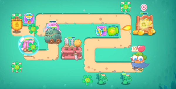 分享保卫萝卜4卧兔藏龙第39关怎么通关。 