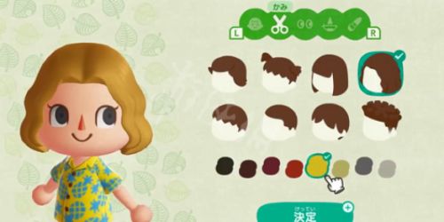 集合啦动物森友会改发型方法