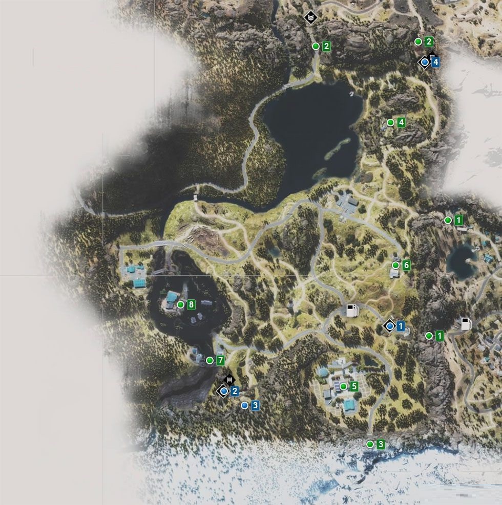 往日不再地图全开 往日不再重要地点采集点位置标注