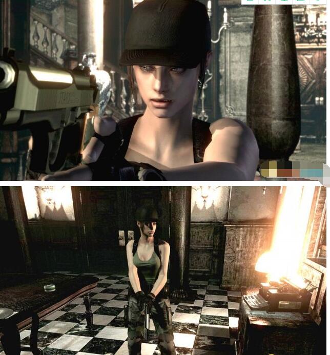 分享《生化危机HD重制版》吉尔背心迷彩裤去眼镜版服装详细图片。 