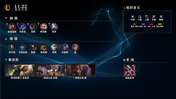 英雄联盟11.22版本更新了什么？英雄联盟11.22版本更新内容介绍