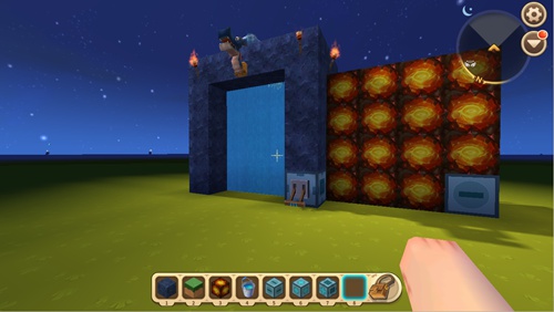 《迷你世界》水帘洞滑动门制作攻略