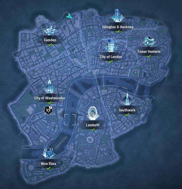 看门狗军团高清大地图详解 看门狗军团地图有多大