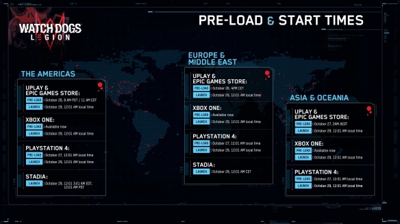 看门狗军团全地区游戏解锁时间汇总 看门狗军团各地区解锁时间一览