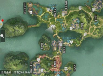 《楚留香》手游11月29日坐观万象打坐点位置分享