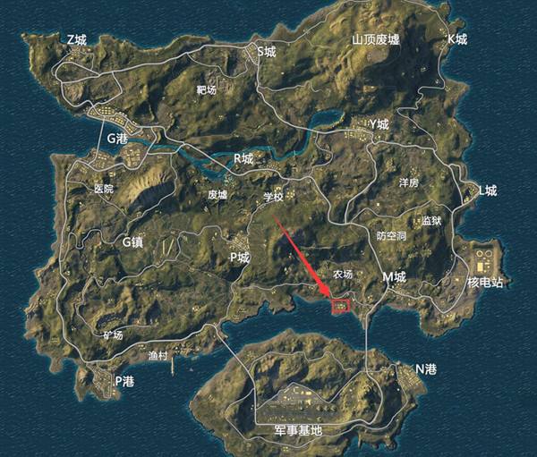 绝地求生刺激战场海岛图富裕点具体位置介绍
