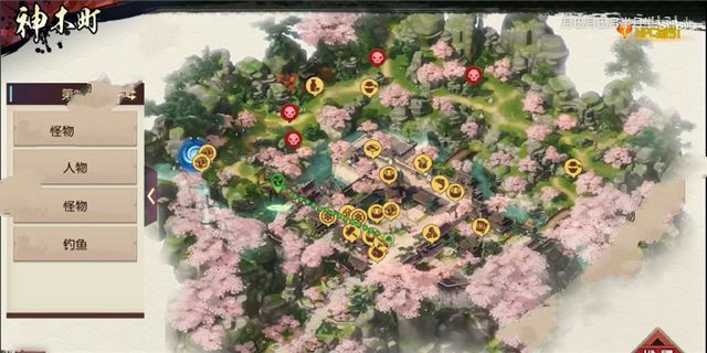 分享《侍魂胧月传说》神木町一位红衣美人位置分享。 