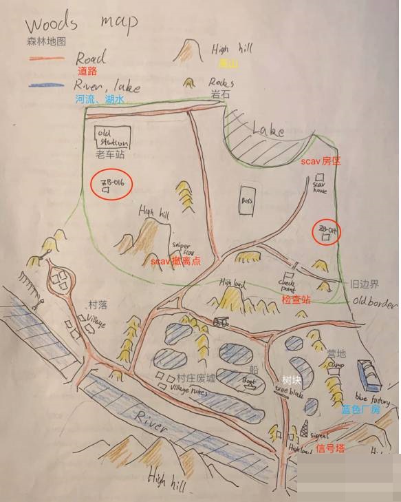 关于逃离塔科夫森林地图中有哪些点位。 