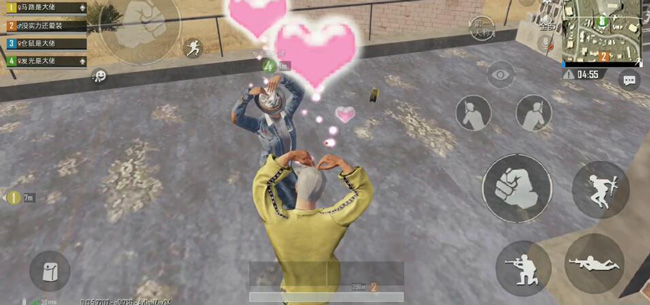 刺激战场浪漫玫瑰束触发爱心分享